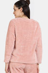 Zivame Fancy Fur Knit Poly Winterwear Sweatshirt - Dusty Pink — thumbnail 4